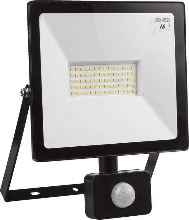 Actual product image Maclean MCE650 WW PIR LED floodlight with motion sensor, slim 50 W, 4000 lm, warm white (3000 K), IP44, MCE (4000 lm, IP44)
