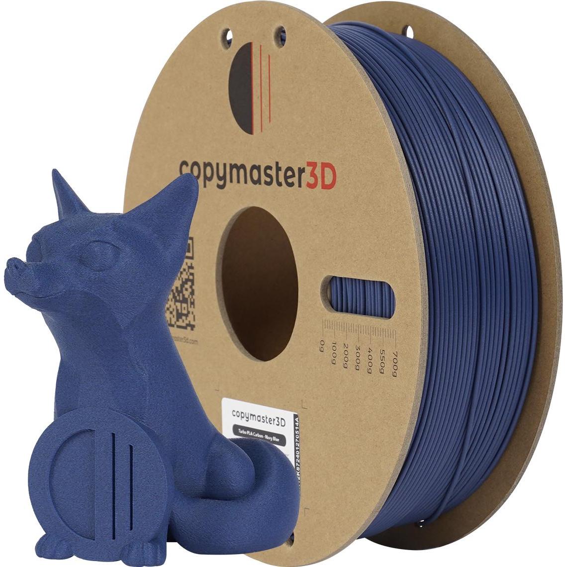 Copymaster3D Turbo PLA Carbon Filament for 3D Printer, 1.75 mm, Ash (PLA, 1.75 mm, Grigio), Filamenti stampa 3D, Grigio