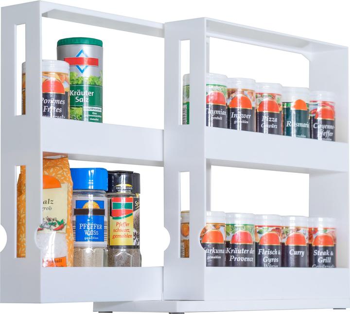 Actual product image UPP Extendable spice rack Medicine rack Shelf with compartments Kitchen organisation system