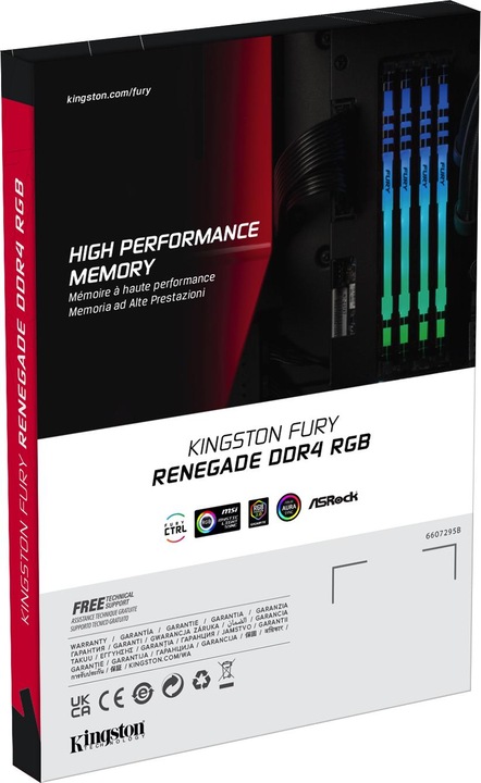 Actual product image Kingston FURY Renegade RGB (1 x 8GB, 3600 MHz, DDR4-RAM, DIMM)