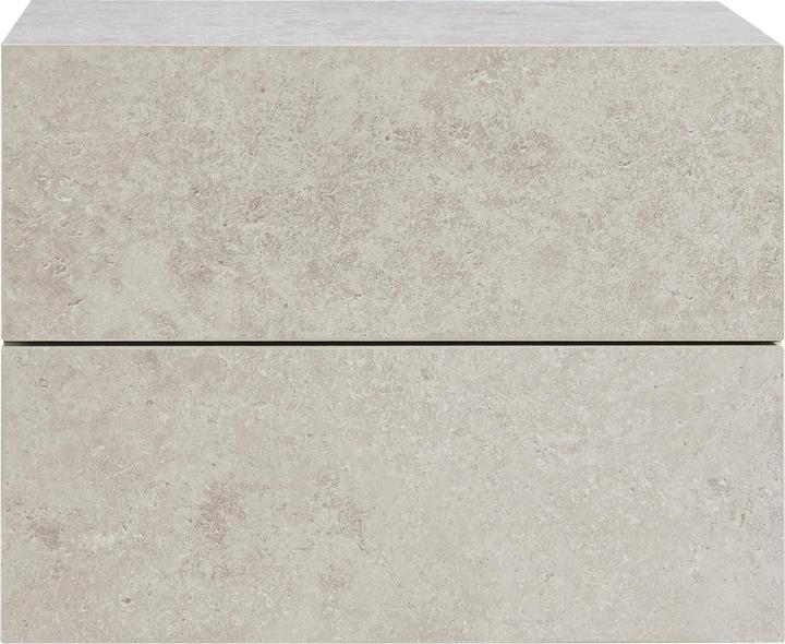Produktbild En.Casa Nachttisch hängend Ampfing mit 2 Schubladen Betonoptik, hell (40 x 29 x 30 cm)
