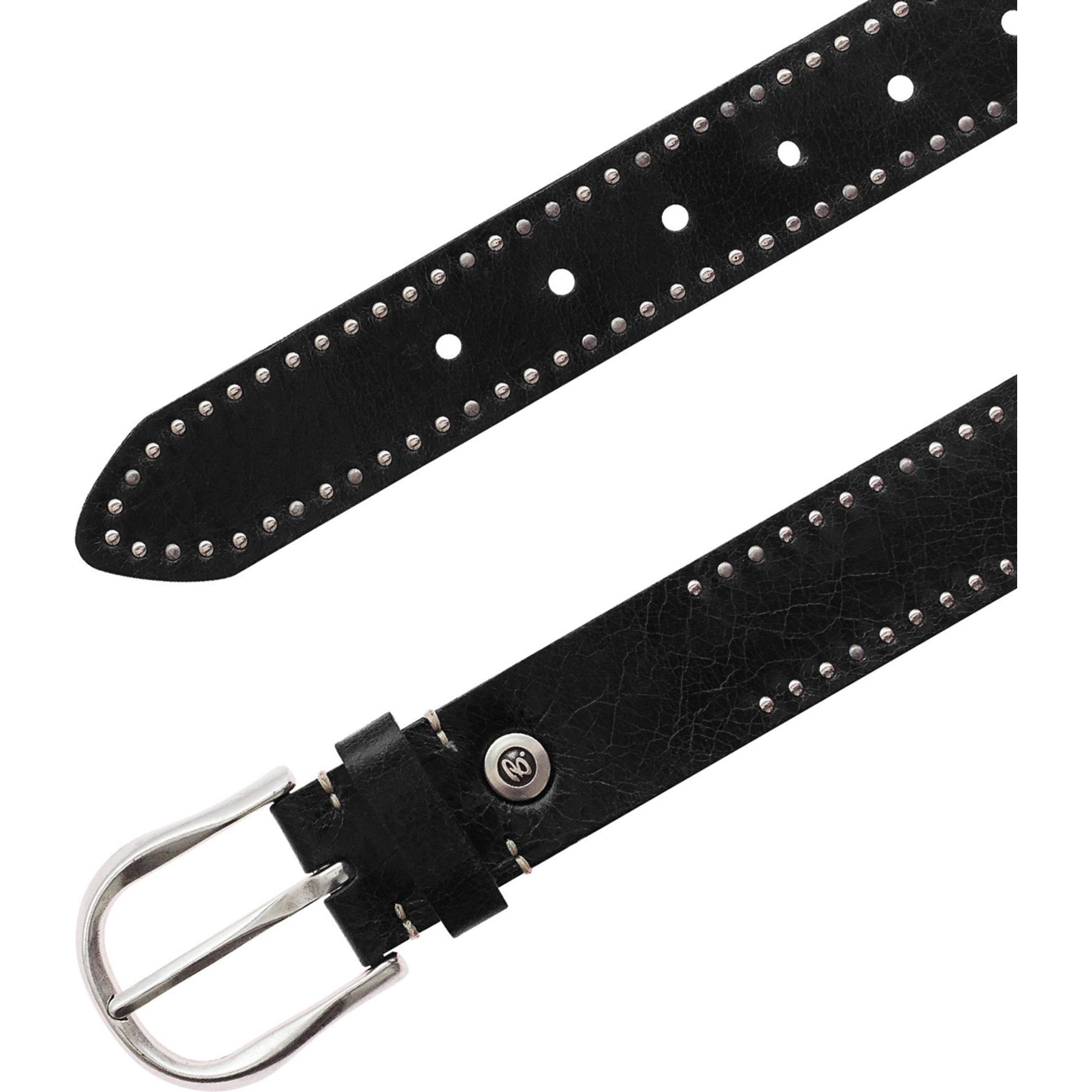 Thumbnail - B.Belt, Damen, Gürtel, Nietengürtel Leder, Schwarz, (75)