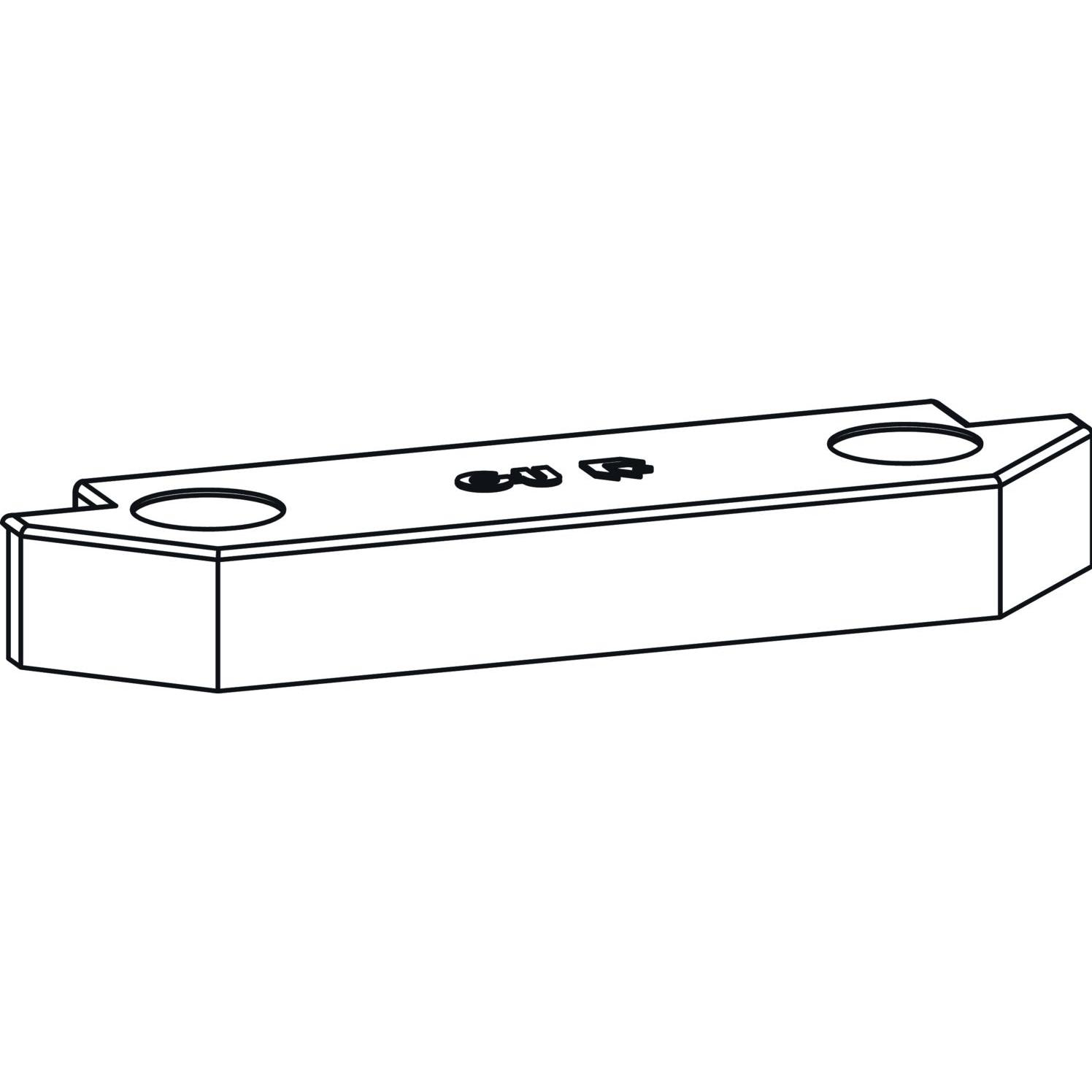 GU, Türgriff + Fenstergriff, 966 PSK Rastplatte, Eurofalz 24x8 mm, 13V, Zink silber (Türschild)