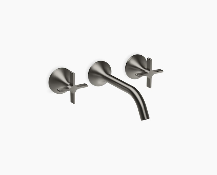Actual product image Dornbracht VAIA wall-mounted basin mixer without pop-up waste, cross-shaped handle, projection 190 m