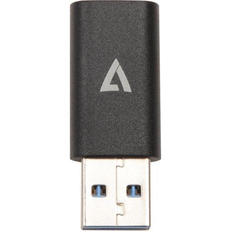 Thumbnail - V7 V7USB3AC, USB A, USB C, USB 3.2 Gen 1 (3.1 Gen 1), 10000 Mbit/s, Black (USB 3.2 Gen 1), USB Kabel