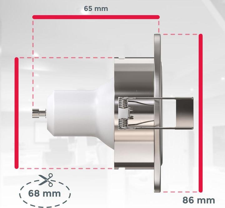 Immagine prodotto B.K.Licht Set di luci da incasso a LED, nichel opaco, 6xLED/GU10/5,5W (400 lm, GU10)