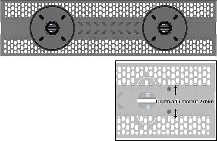 Actual product image Multibrackets M Pro Series Enclosure Floor to Ceiling Mount B2B 55" Medium Black (Mounting- / Adapterplates)