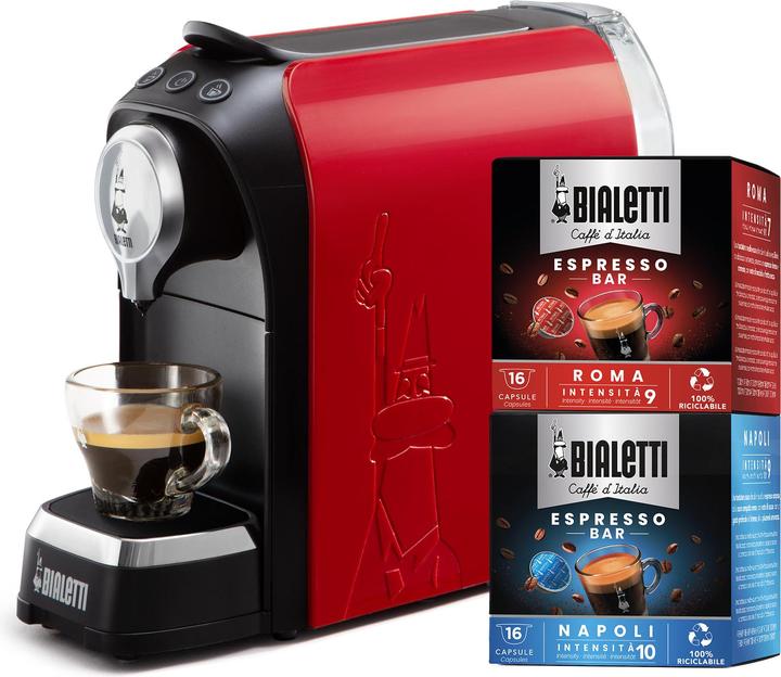 Bialetti Super Red Bundle + 32 caps