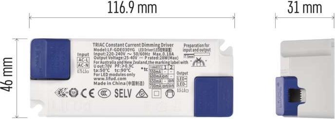 Immagine prodotto Emos Driver dimmerabile a triac per luci LED 700mA 28W