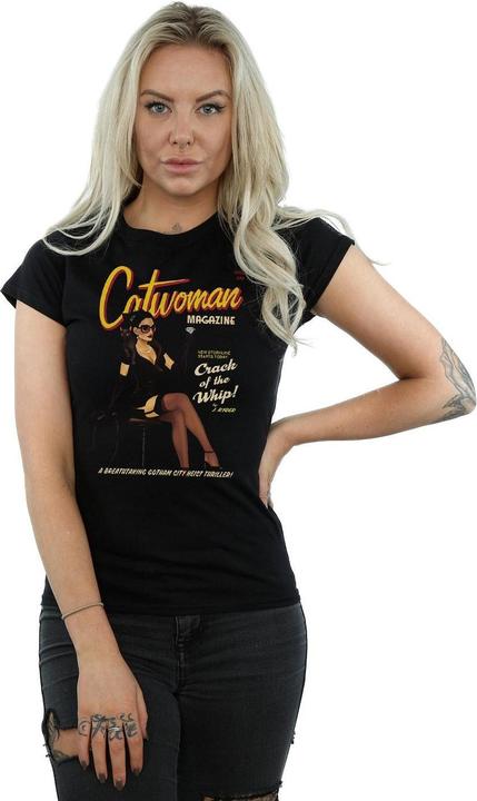 Actual product image Womens/Ladies Catwoman Bombshell Cover Cotton T-Shirt (S)