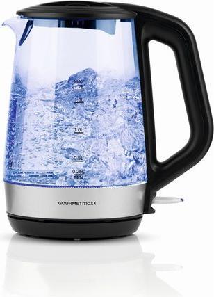 Immagine prodotto Gourmetmaxx Bollitore da 1,7 l, nero/trasparente (1.70 l)
