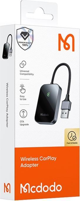 Actual product image Mcdodo CarPlay wireless adapter with USB cable CA-7210 black