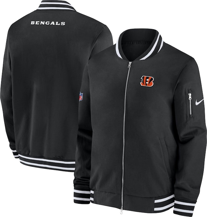 Nike Cincinnati Bengals Coach Bomber Jacket 2XL (XXL)