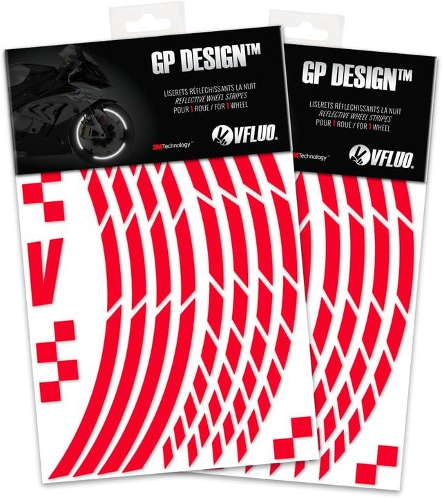 Actual product image VFluo Reflective rim edge stickers