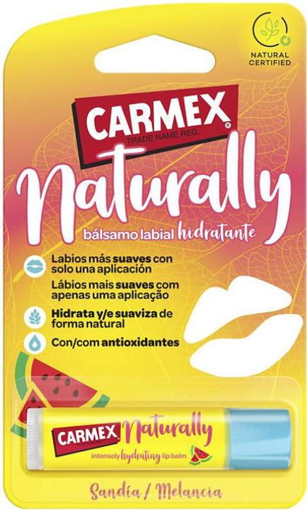 Image du produit Carmex NATURALLY Baume à lèvres hydratant en stick Sandía 1 unité (Stick de soin des lèvres)