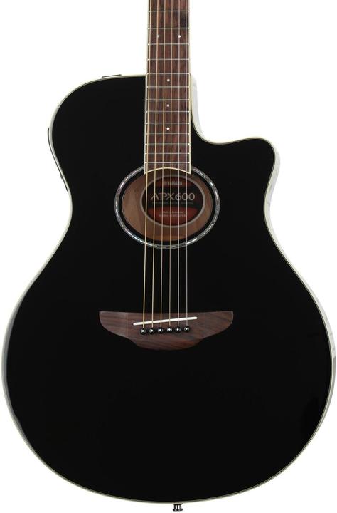 Immagine prodotto Yamaha APX-600 Electro-Acoustic Guitar, Black (Chitarra occidentale, fianchi e manico: legno di palissandro, Tastiera: Palissandro, Parte superiore: abete rosso, Superficie della terra)