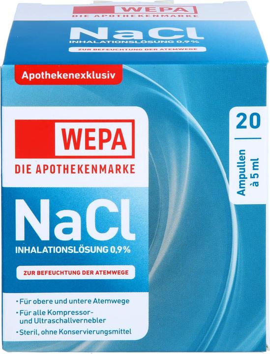 Actual product image Wepa Inhalationsl Nacl0.9%, 20X5 ml INL