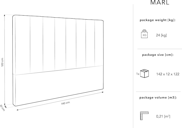 Actual product image Micadoni Marl (140 x 10 x 120 cm)