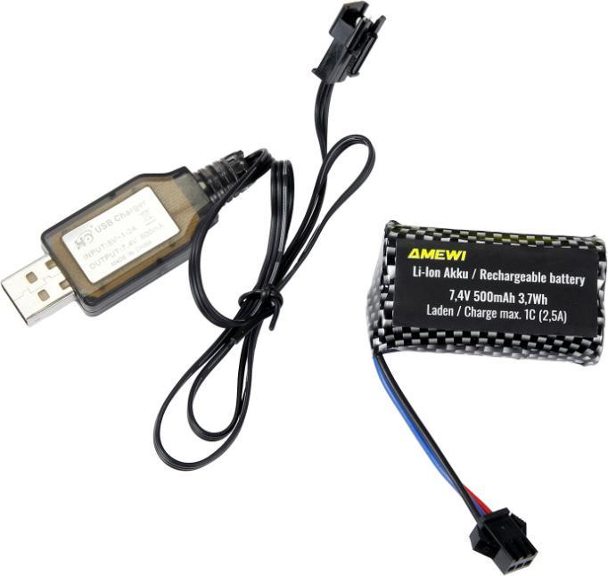 Produktbild Amewi RC Crawler Mini-D90 AMXRock 4WD 1:16 RTR grau (RTR Ready-to-Run)