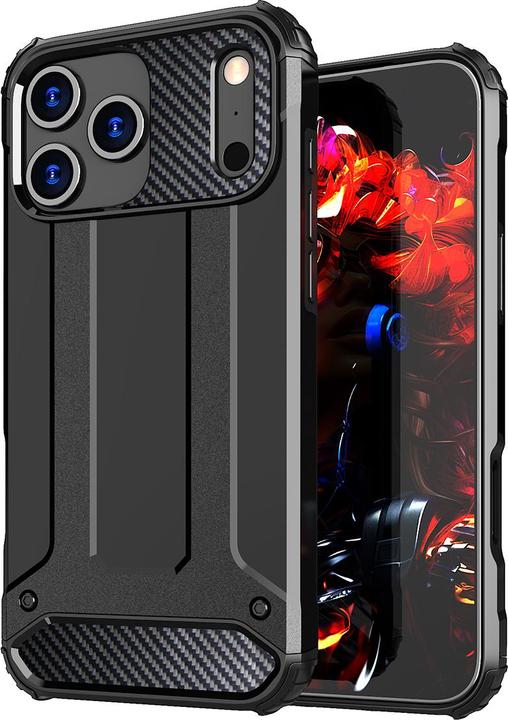 Actual product image Hurtel Hybrid Armor Case für iPhone 17 Pro Max - Schwarz (Apple iPhone 17 Pro Max)