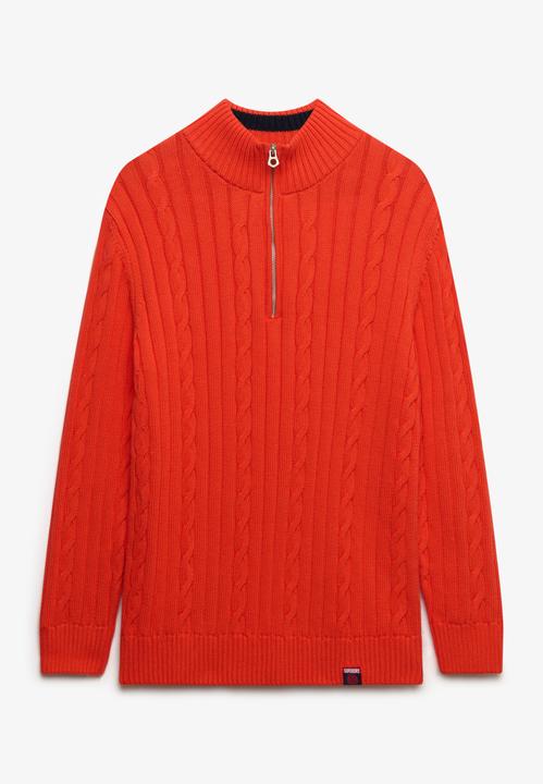 Produktbild Superdry Damen lässiger Strickpullover mit halbem Reissverschluss (M)