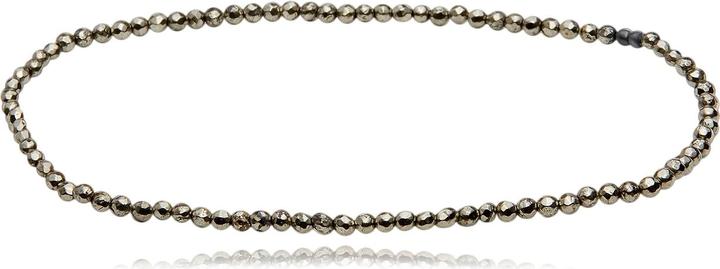Leyda Goldpyrit Armband mit Silber (17 cm, Silber 925, Farbstein)