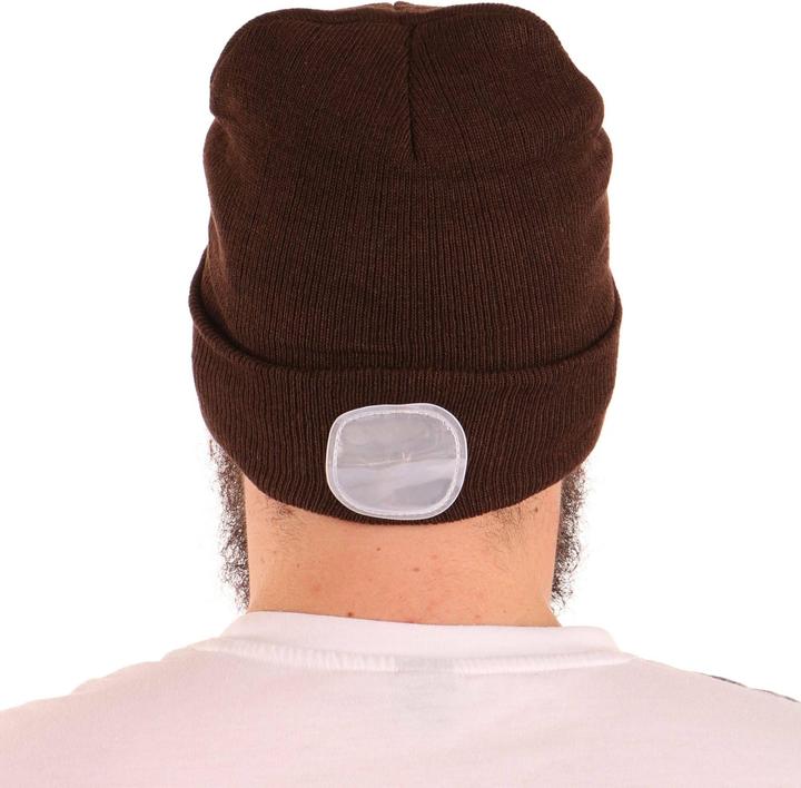 Produktbild Sixtol Cap mit Stirnlampe 180lm, wiederaufladbar, USB, Universalgrösse, Baumwolle/PE, braun (180 lm)