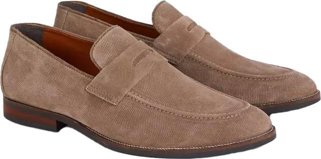 Actual product image Debenhams Mens Perforated Suede Penny Loafers (45.5)