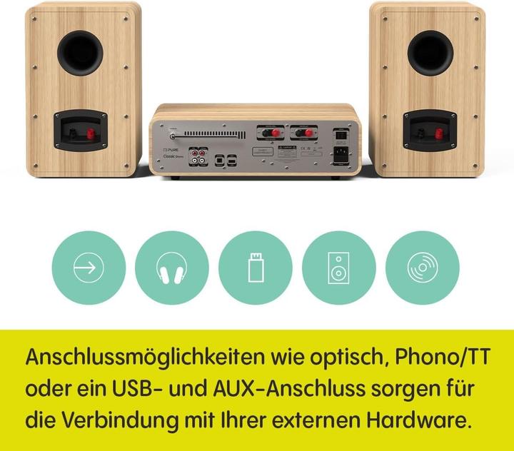 Actual product image Pure Classic Stereo (Bluetooth, Wi-Fi, CD player, Spotify Connect, 2x 50 W)