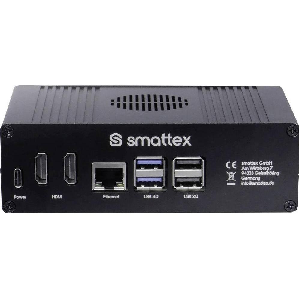 Smattex Raspberry Pi 4 B 16 GB inkl. Gehäuse, inkl. Netzteil, inkl. Kühlkörp, Scheda + Kit di sviluppo