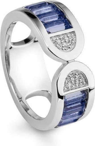 Produktbild Breuning RING - E.IOLIT DUNKEL/Brill. 0,06 Ct. H/si (52, 585/14 K Gold)