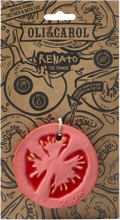 Actual product image Oli and Carol Bite Ring Renato the Tomato (0 Months)