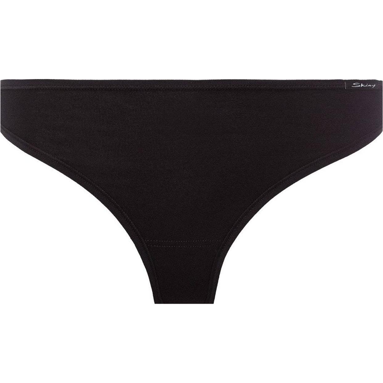 Thumbnail - Skiny, Damen, Unterhosen, String Casual Bequem sitzend, Schwarz, (S, 4er Pack)