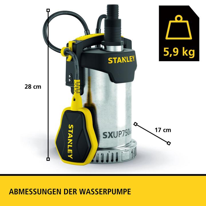 Immagine prodotto Portable Power & Garden Tools - POMPA SOMMERSA - ACCIAIO INOX - ACQUE CHIARE - 750 W (Pompa per acqua pulita)