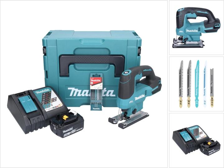 Produktbild Makita DJV 184 RT1J Akku Stichsäge 18 V Brushless + 1x Akku 5,0 Ah + Ladegerät + 5 tlg.