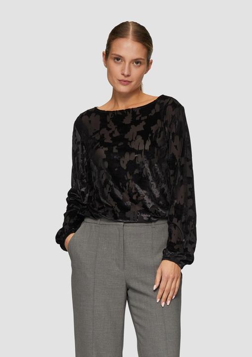 Produktbild S.Oliver T-Shirt Transparentes Samt-Longsleeve mit All-over-Muster (34)