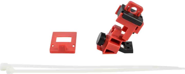 Actual product image Brady TagLock circuit breaker interlock: 120/277V clamp interlock, polypropylene fiberglass reinforced