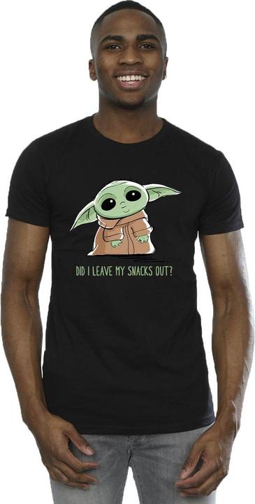 Actual product image Star Wars Mens The Mandalorian Grogu Snacks Meme T-Shirt (4XL)