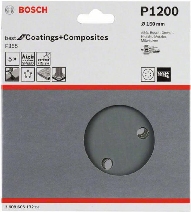 Produktbild Bosch Professional Zubehör PRO F355 Schleifblatt, 150 mm, G1200 (1200)