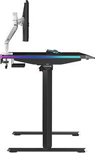 Actual product image Ultradesk Gaming-Tisch QUEST, 140x70cm, 72-120cm, schwarz-schwarz