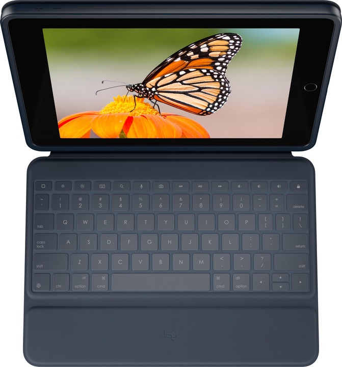 Produktbild Logitech Rugged Combo 3 - CLASSIC BLUE - DEU - WW (DE, iPad 2019 (7. Gen), iPad 2020 (8. Gen))