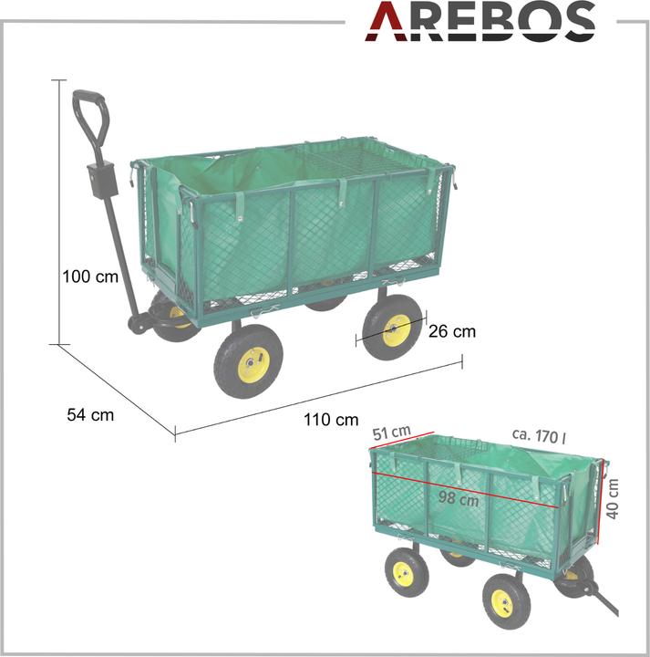 Image du produit Arebos Chariot à bras