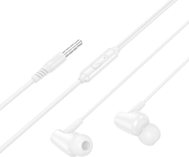 Actual product image Hoco Wired headphones earphones universal with microphone M112 white (Cable)