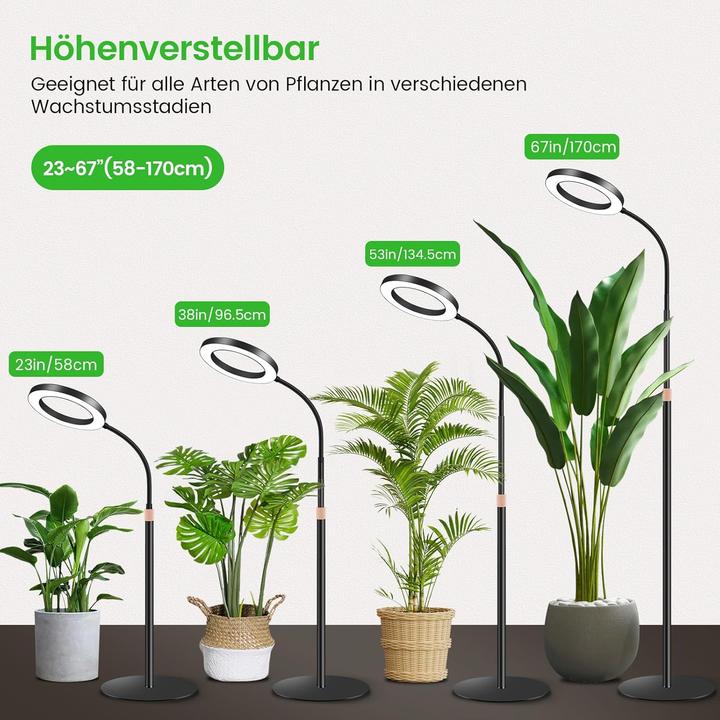 Actual product image Dhapy LED-Pflanzenlampe mit Timer und Standfuss (LED)