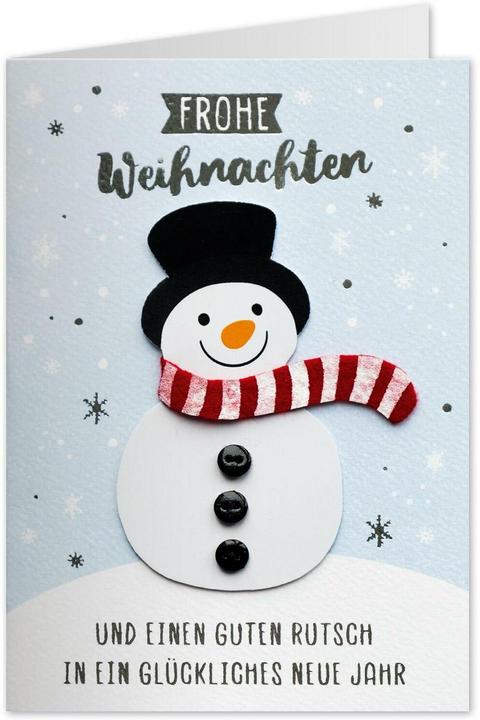 Immagine prodotto Sheepworld Biglietto di Natale a bottone con pupazzo di neve 11 x 16 cm (1 pz.)