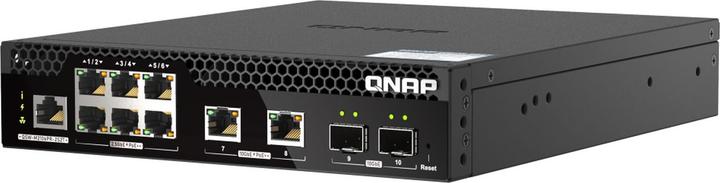 Productafbeelding QNAP QSW-M2106P-2S2T 6 poorten 2,5GbE RJ45 met PoE 802.3bt 90W (10 ports)