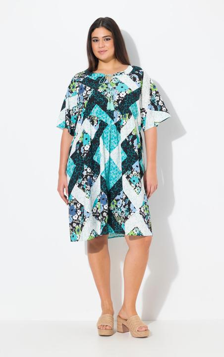 Produktbild Ulla Popken Kleid, A-Linie, Tunika-Ausschnitt, Halbarm (56)