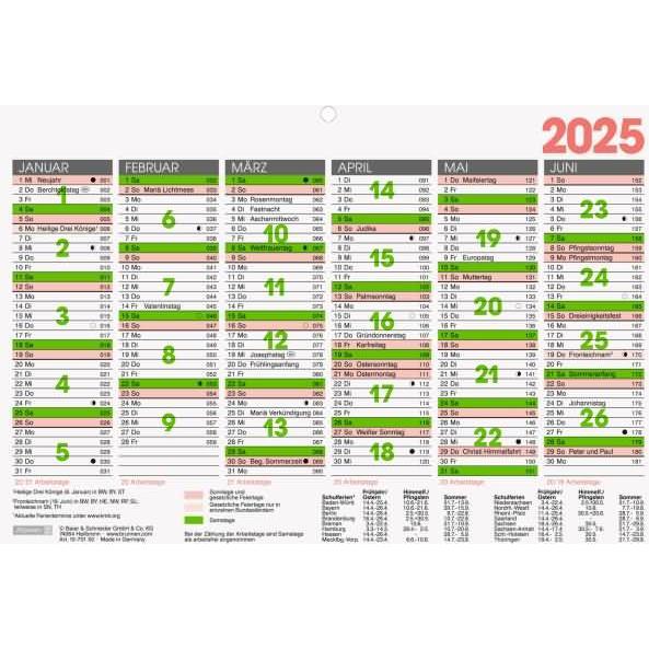Brunnen, Agenda, Tafelkalender A5quer 2025
