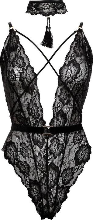 Actual product image Christine Le Duc Exclusive Body with open crotch Aliah - Black (M, S)