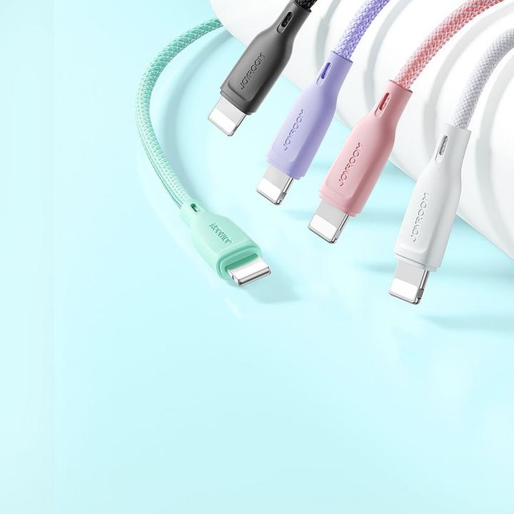 Produktbild Joyroom Multi-Color Series SA34-AL3 USB-A / Lightning 3A-Kabel 1 m – weiss (1 m)